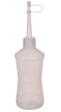 Almotolia transparente bico reto 250ML unidade