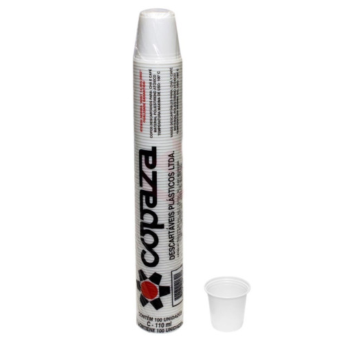 Copo de Cafe Descartável de 50 ml Branco ou Transparente pacote com 100 unidades