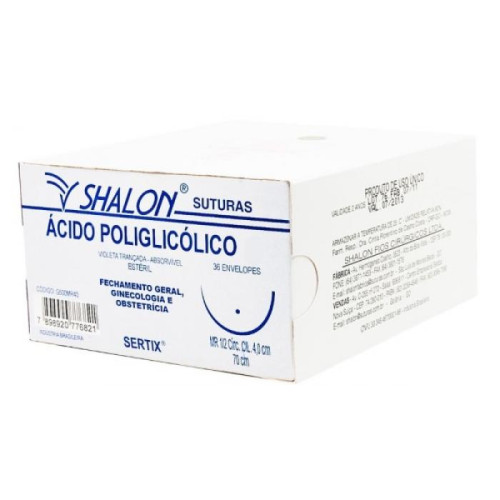 Fio de Sutura Vicryl 1 com agulha 4,0 cm caixa com 36 unidades