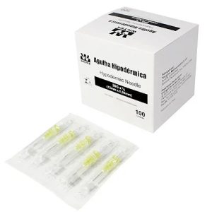 Agulha Hipodérmica 13 x 0,30 caixa com 100 unidades Wiltex