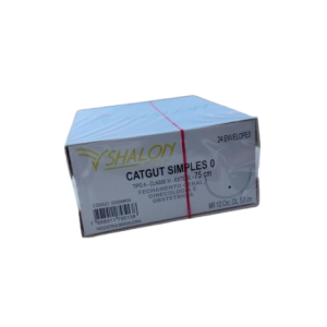 Fio de Sutura Catgut Simples 1 com agulha 5 cm cx com 24 und