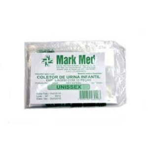 Coletor de urina infantil unissex 100ml pacote com 10 unidades
