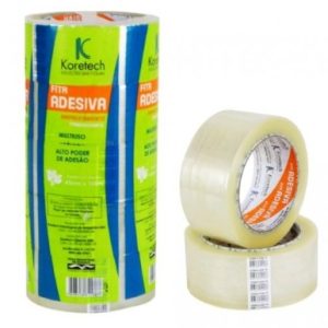 Fita transparente - pacote com 5 rolos