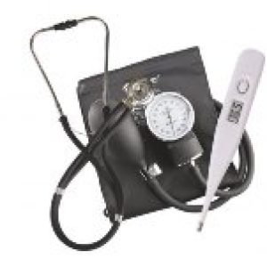 Kit aparelho de pressão (Estetoscópio,termômetro e bolsa)
