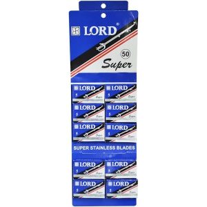 Lamina de Barbear aço inox cartela com 50 unidades Lord