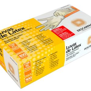 Luva de Procedimento Látex tamanho M Descarpack caixa com 100 und Descarpack