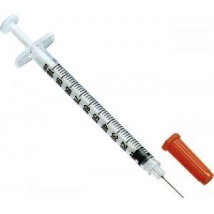 Seringa descartável insulina 01ml com agulha 13x4,5 bico slip unidade