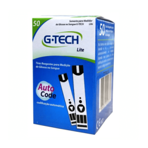 Tiras Reagentes para Medição de Glicose no Sangue c/50 tiras G-TECH