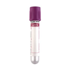 Tubo coleta a vácuo (ROXO K3EDTA 4 ML - Plástico) - caixa com 100 und